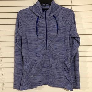 Athleta Heavenly Hail Hoodie Spacedye Blue/Purple Size Medium